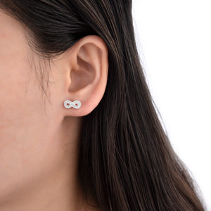 Zarcillos de Rosca de Infinito en Plata 925