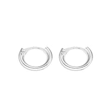Cargar imagen en el visor de la galería, Argollas Lisas Cierre Clásico 12mm (3.0) en Plata 925
