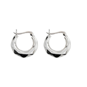 Argollas Lisas Cierre Italiano 20mm en Plata 925