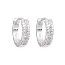 Cargar imagen en el visor de la galería, Argollas Huggies Modelo Michelle 12mm en Plata 925
