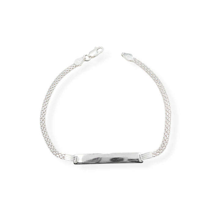 Esclava Caballero Tejido Chino 19cm en Plata 925