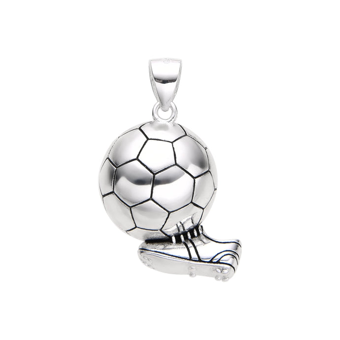 Dije de Pelota de Fútbol Unisex En Plata 925