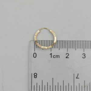 Argollas Diamantadas 10mm en Oro 18k
