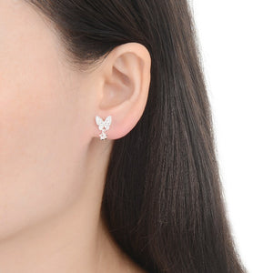 Zarcillos de Mariposa con Circones en Plata 925