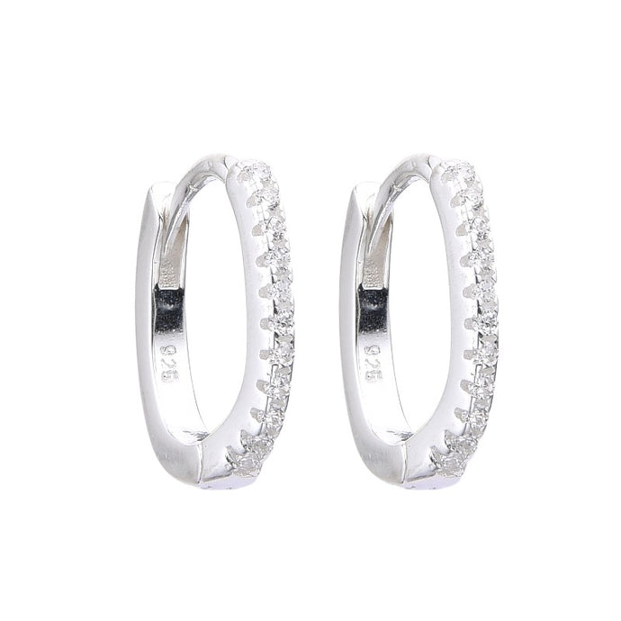 Argollas Huggies Modelo Abby 12mm en Plata 925
