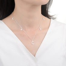 Cargar imagen en el visor de la galería, Gargantilla de Lunas y Estrellas en Plata 925
