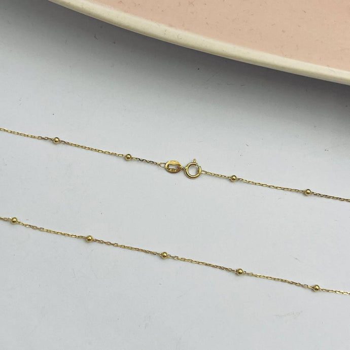 Cadena De Pepitas en Oro 18k
