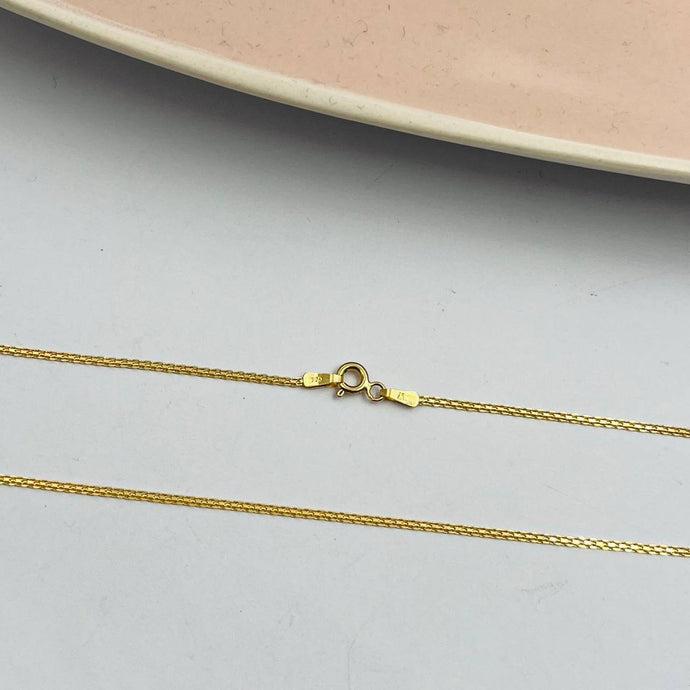 Cadena Tejido Chino en Oro 18k