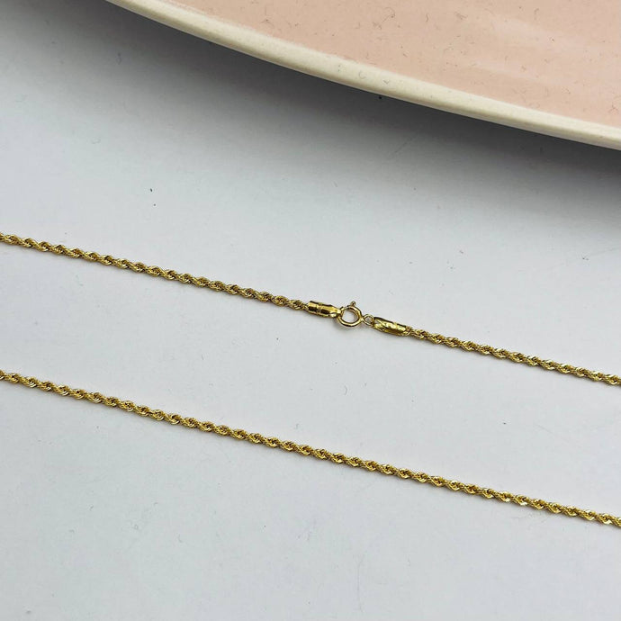 Cadena Cordón 2mm en Oro 18k