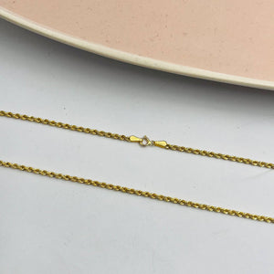 Cadena Cordón 3mm en Oro 18k