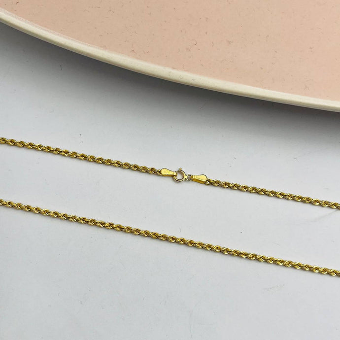 Cadena Cordón 3mm en Oro 18k