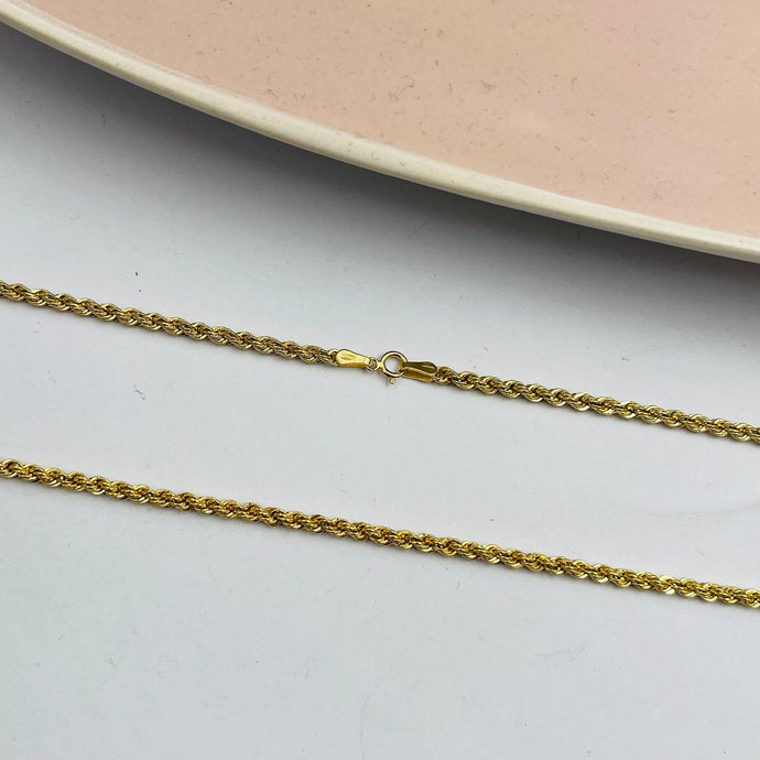 Cadena Cordón 4mm en Oro 18k