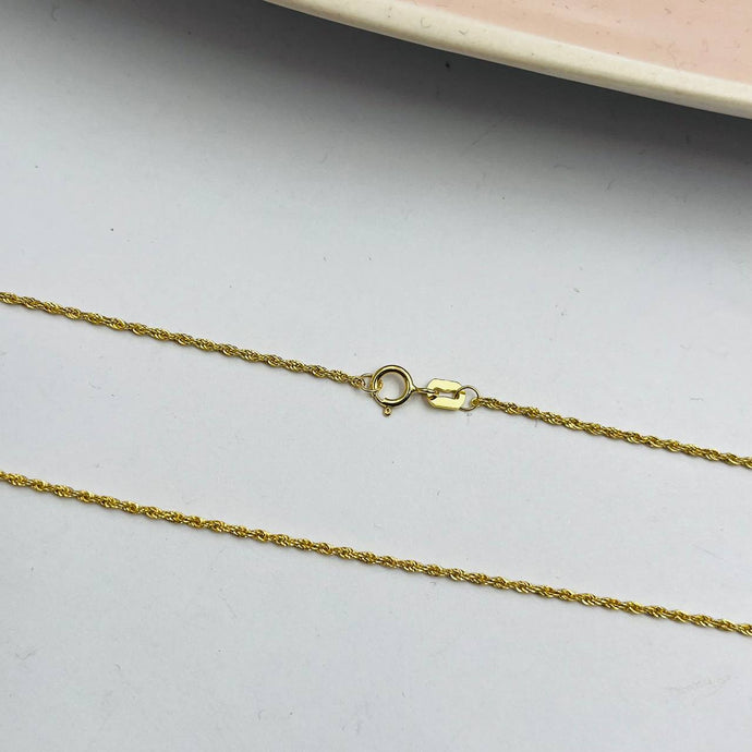 Cadena Cordón 0,5mm en Oro 18k