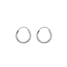 Cargar imagen en el visor de la galería, Argollas Lisas Cierre Clásico 16mm (2.1) en Plata 925
