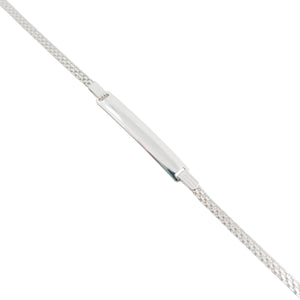 Esclava Caballero Tejido Chino 19cm en Plata 925