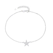 Cargar imagen en el visor de la galería, Tobillera de Estrella de Mar en Plata 925

