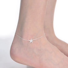 Cargar imagen en el visor de la galería, Tobillera de Estrella de Mar en Plata 925
