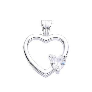 Cadena con Dije de Corazones en Plata 925