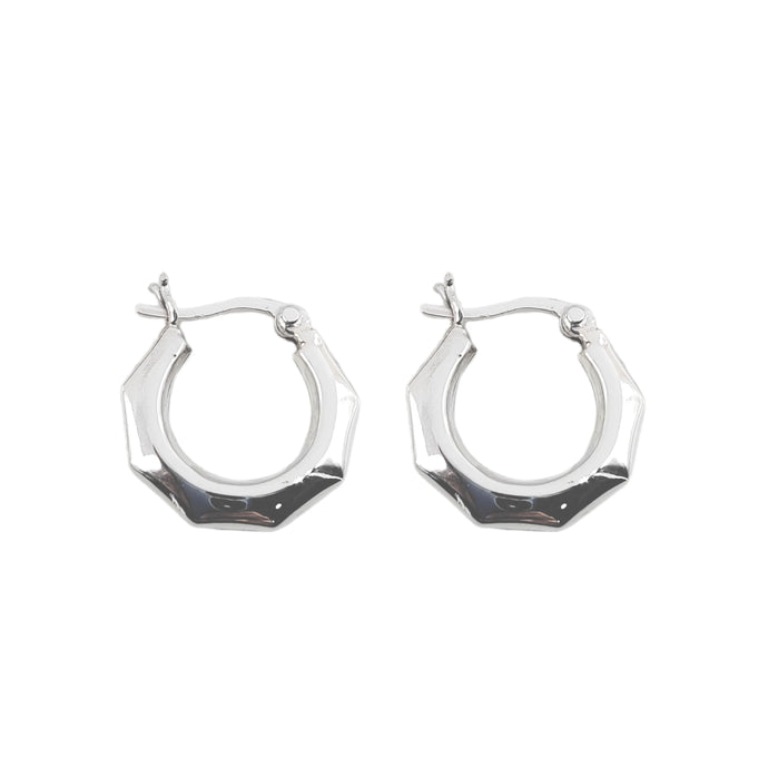 Argollas Cierre Italiano 18mm en Plata 925