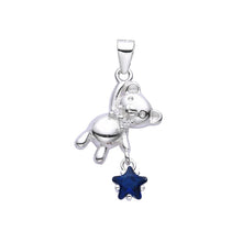 Cargar imagen en el visor de la galería, Cadena con Dije de Osito con Estrella en Plata 925
