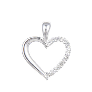 Cadena con Dije de Silueta de Corazón en Plata 925