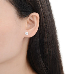 Zarcillos de Circón 6mm en Plata 925