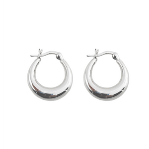 Argollas Cierre Italiano Modelo Any 18mm en Plata 925