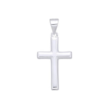 Cargar imagen en el visor de la galería, Cadena con Dije de Cruz Lisa en Plata 925
