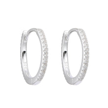 Cargar imagen en el visor de la galería, Argollas Huggies Modelo Adhara 16mm en Plata 925
