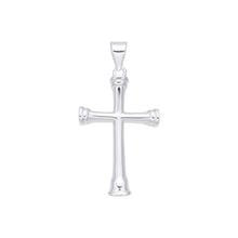 Cargar imagen en el visor de la galería, Cadena con Dije de Cruz Lisa 27x18mm en Plata 925
