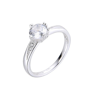 Anillo Solitario Modelo Clara de Plata 925