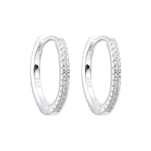 Argollas Huggies Modelo Barbie 16mm en Plata 925