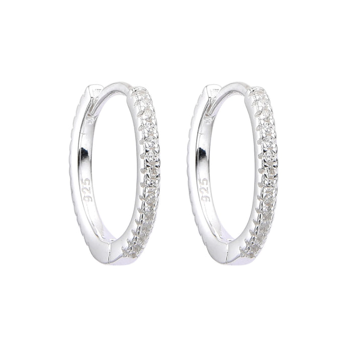 Argollas Huggies Modelo Barbie 16mm en Plata 925