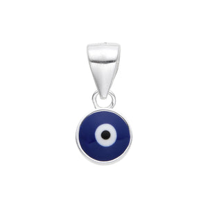 Cadena con Dije de Ojo Turco 7mm en Plata 925