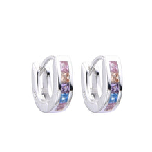 Cargar imagen en el visor de la galería, Argollas Huggies 10mm de Colores en Plata 925
