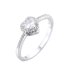Cargar imagen en el visor de la galería, Anillo De Corazón Modelo Leila en Plata 925
