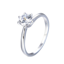 Cargar imagen en el visor de la galería, Anillo Solitario Modelo Hanna en Plata 925
