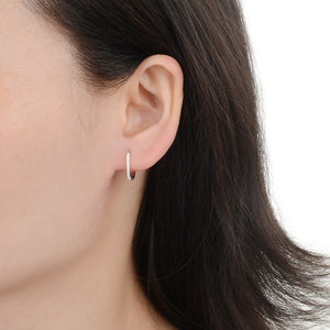 Argollas Huggies Modelo Abby 12mm en Plata 925