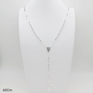 Rosario 60cm Virgen de La Milagrosa 4mm Plata 925