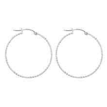 Cargar imagen en el visor de la galería, Argollas Diamantadas Cierre Clásico 30mm (1.5) en Plata 925
