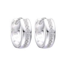 Cargar imagen en el visor de la galería, Argollas Huggies 14mm Modelo Kayla en Plata 925
