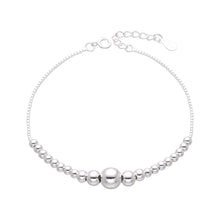 Cargar imagen en el visor de la galería, Pulsera de Bolitas Modelo Veneciana en Plata 925

