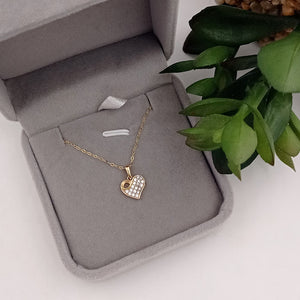 Cadena con Dije de Corazón en Oro 18k