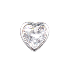 Cargar imagen en el visor de la galería, Cadena con Dije de Corazón Punto Luz 7mm en Plata 925

