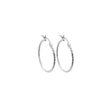 Cargar imagen en el visor de la galería, Argollas Diamantadas Cierre Italiano 25mm en Plata 925
