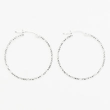 Cargar imagen en el visor de la galería, Argollas Diamantadas Cierre Italiano 35mm en Plata 925
