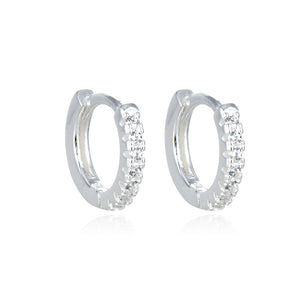 Argollas Huggies Modelo Daila 14mm en Plata 925