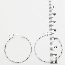 Cargar imagen en el visor de la galería, Argollas Diamantadas Cierre Italiano 35mm en Plata 925
