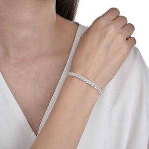 Pulsera Tennis con Baguette 4.6mm en Plata 925