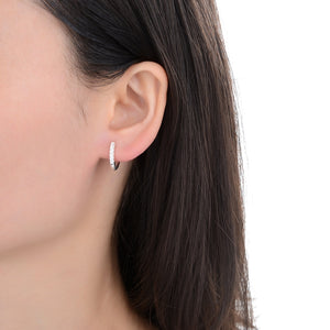 Argollas Huggies Modelo Daila 14mm en Plata 925